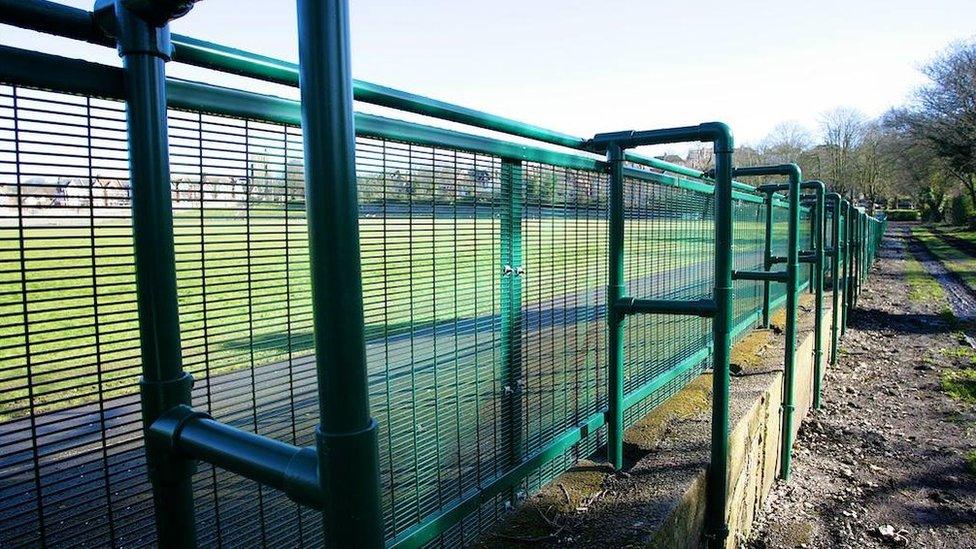 New fence at Brighton Velodrome