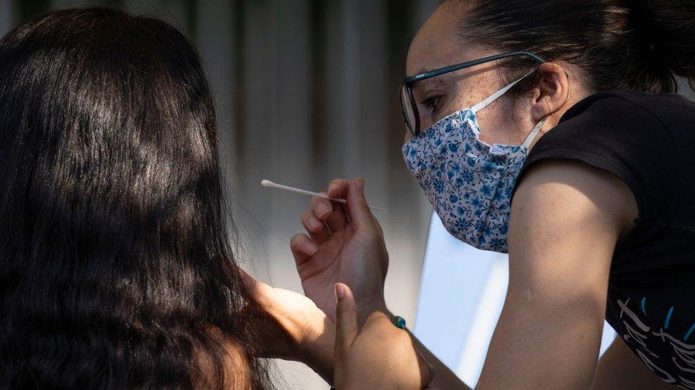 child in london being tested