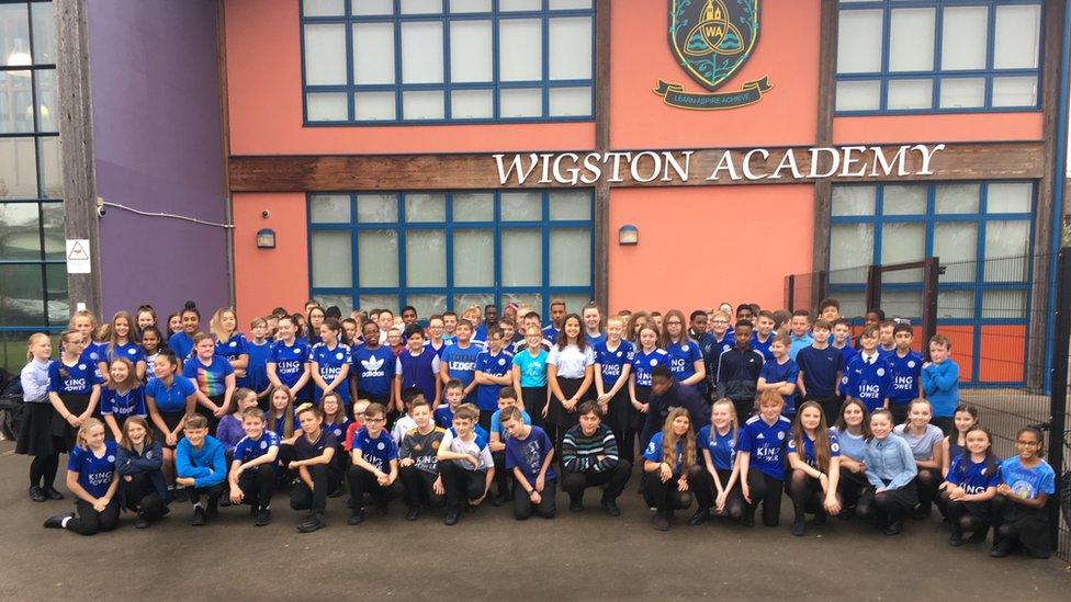 Wigston Academy Leicester City crash tribute