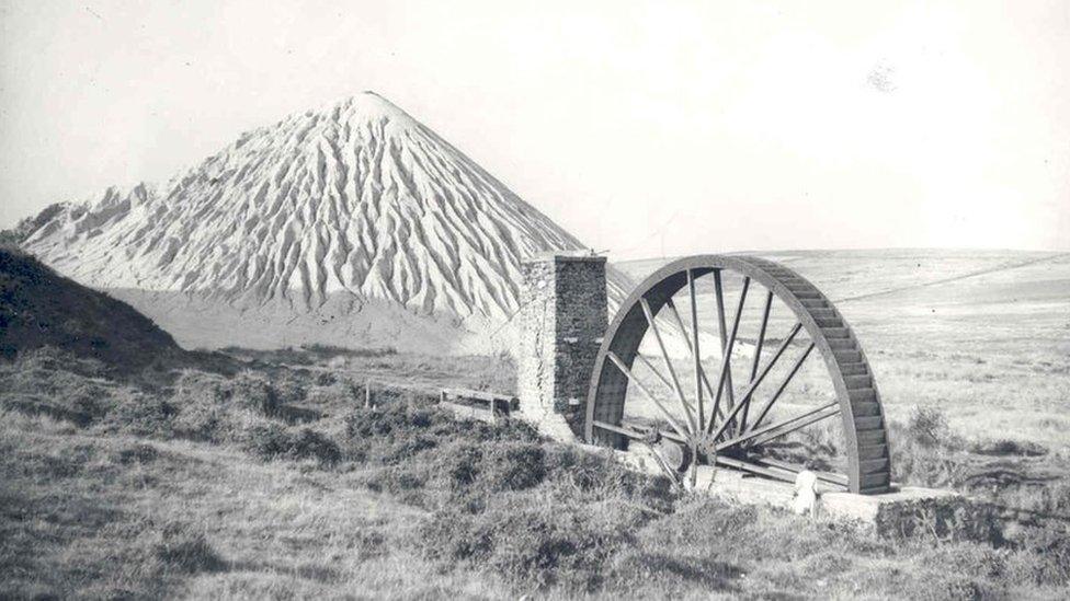 China clay wheel and waste mountain