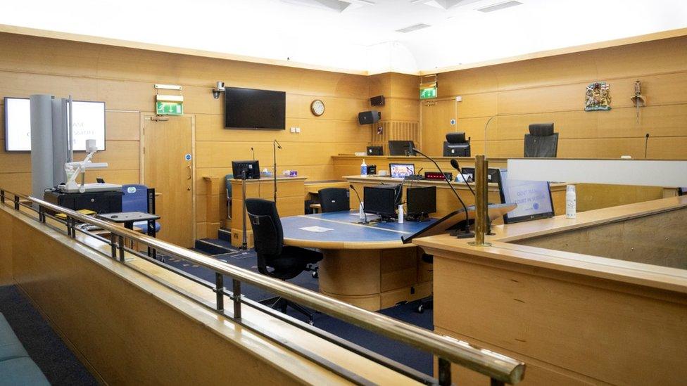 Court room at High Court in Edinburgh