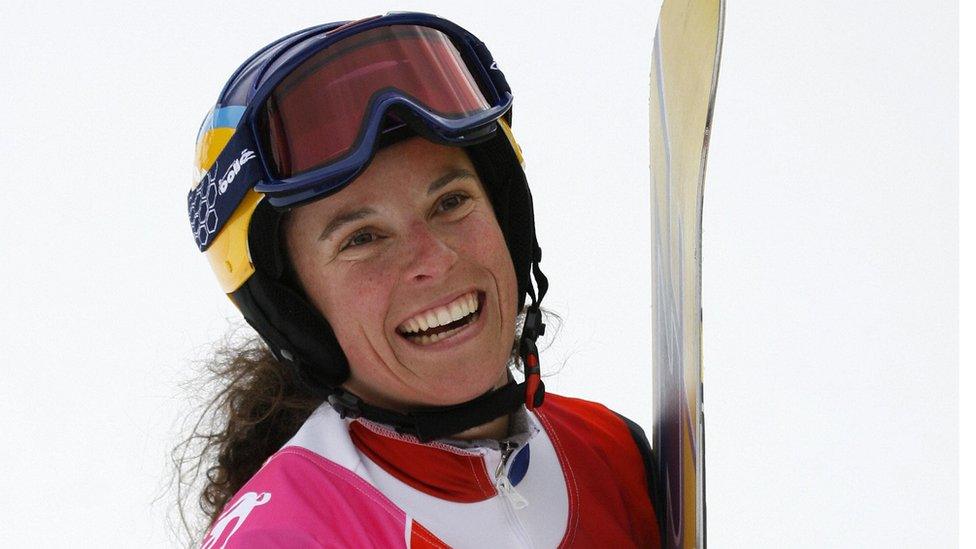 Julie Pomagalski from France in the Turin 2006 Winter Olympics