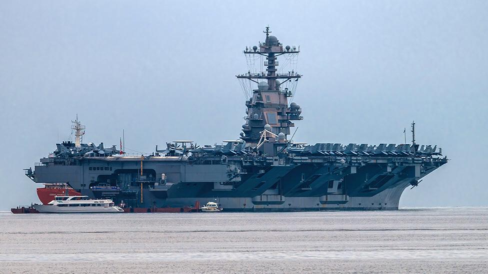 USS Gerald R. Ford in Trieste, Italy in September 2023