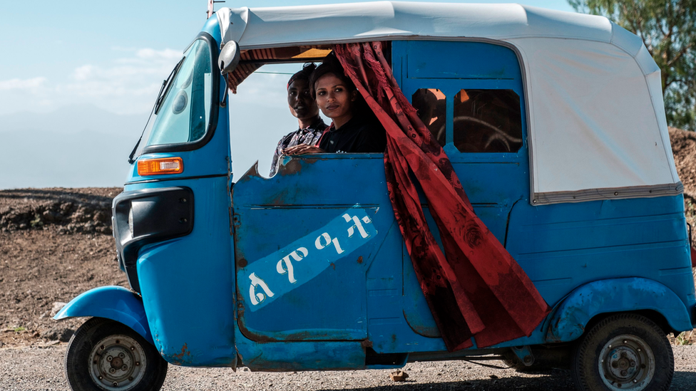 A tuk-tuk in Tigray, Ethiopia - December 2020