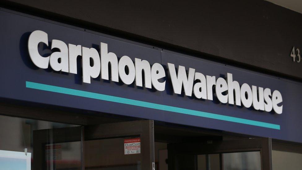 Carphone Warehouse sign