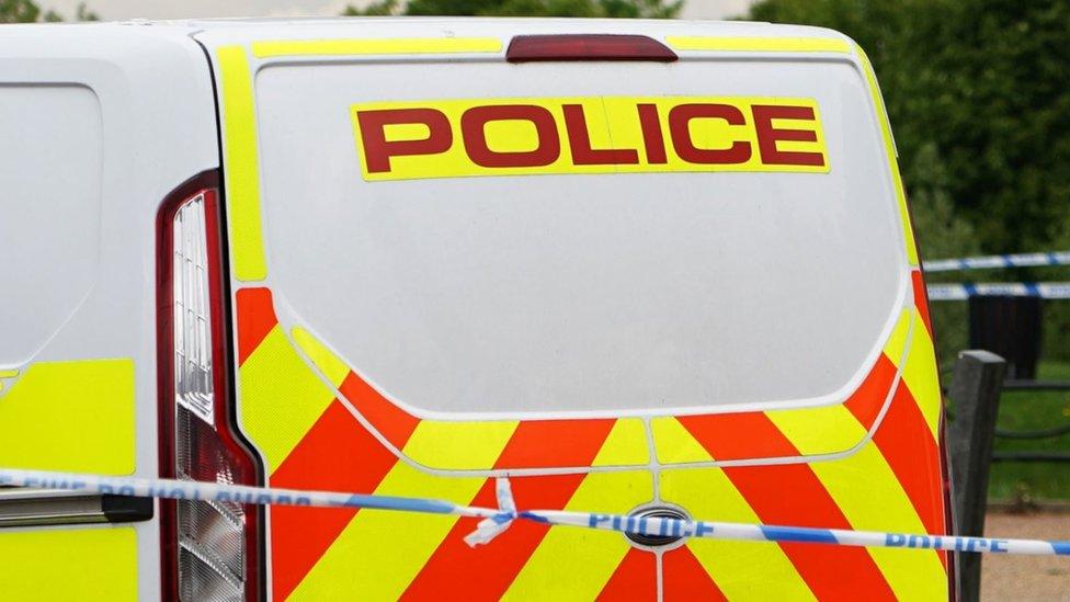 A generic picture of a police van