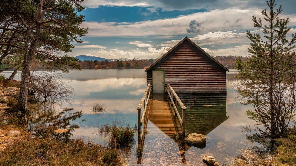 Boathouse at Loch Vaa