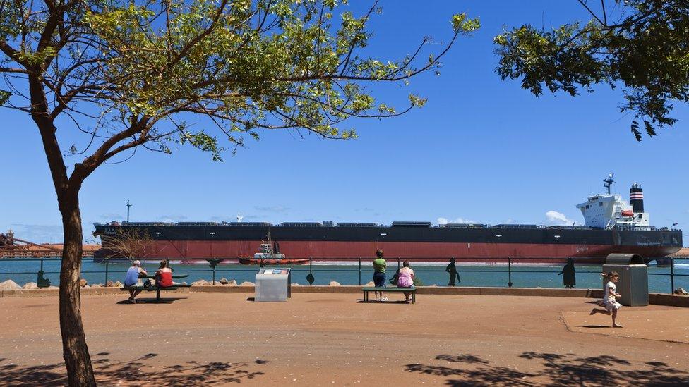 A bulk carrier ship at Port Hedland