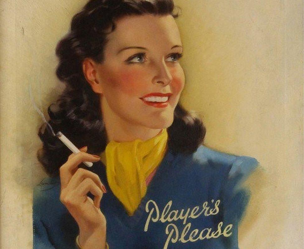 Woman smoking cigarettes