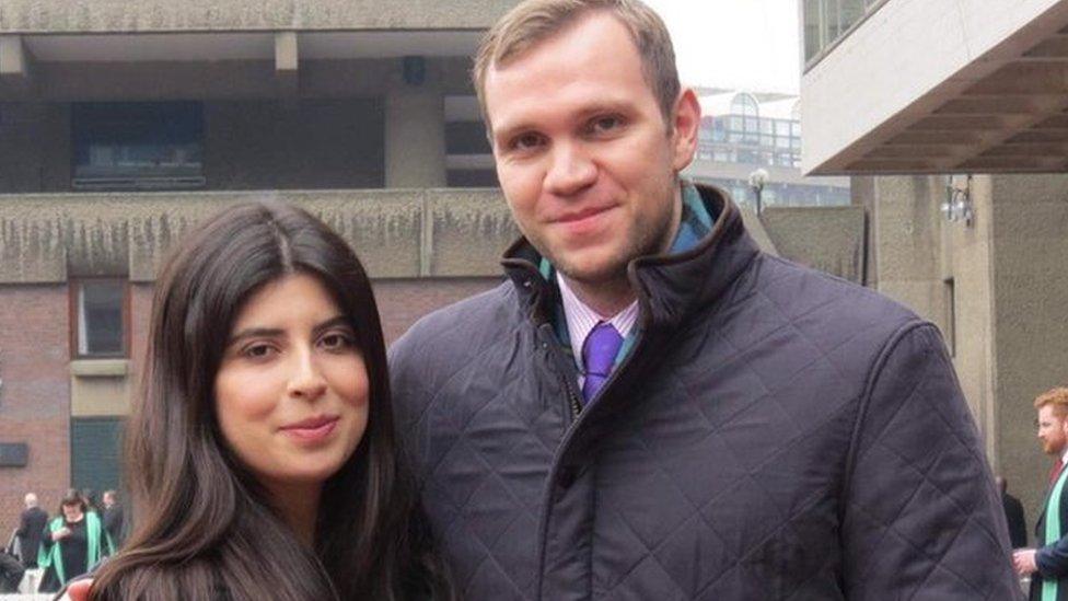 Daniela Tejada with her husband Matthew Hedges