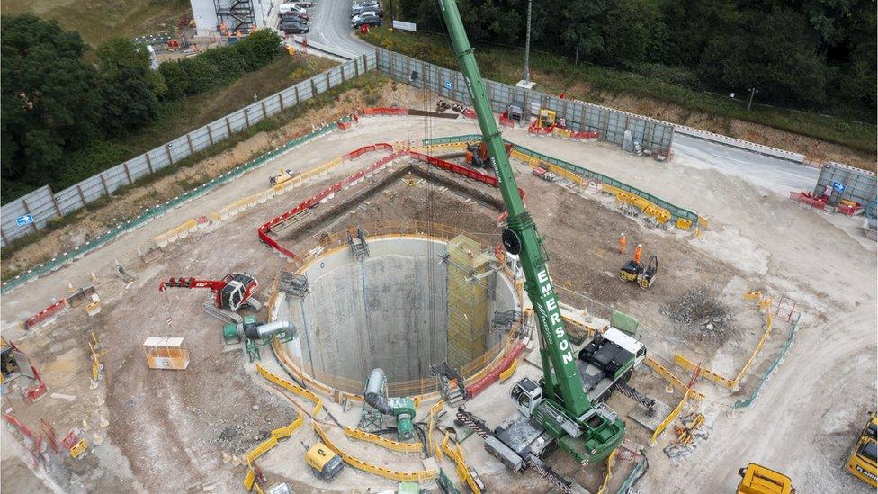 HS2 ventilation shaft at Chalfont St Peter