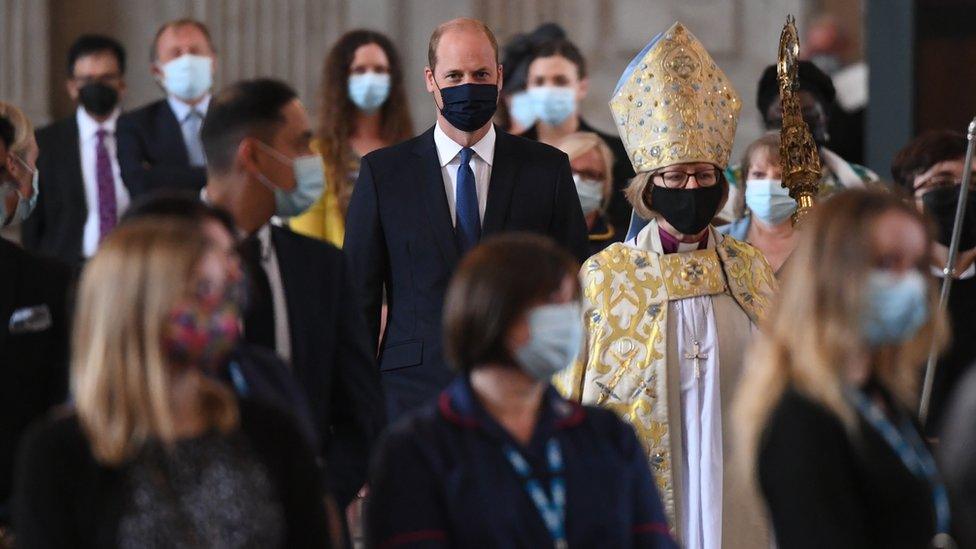 The Duke of Cambridge in St Paul's Cathedral