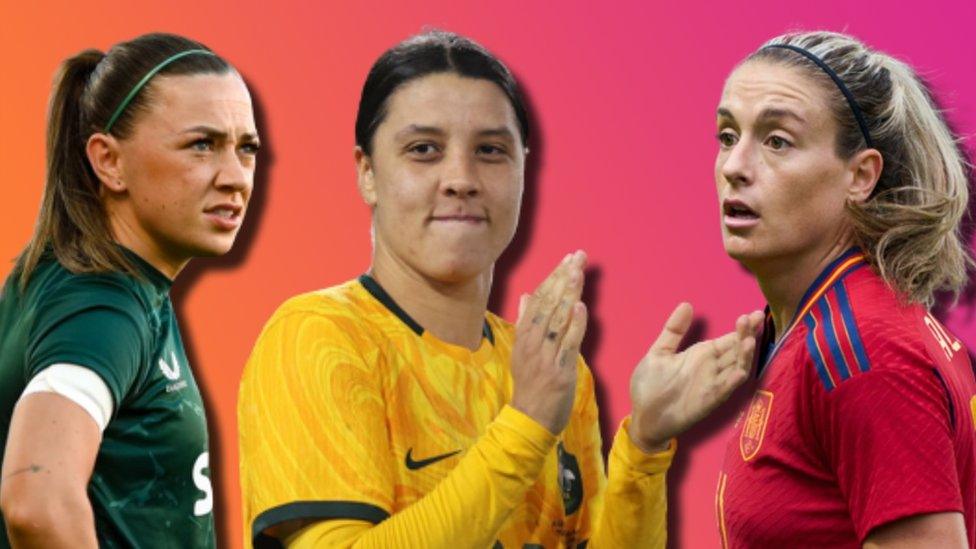 Katie McCabe, Sam Kerr and Alexia Putellas