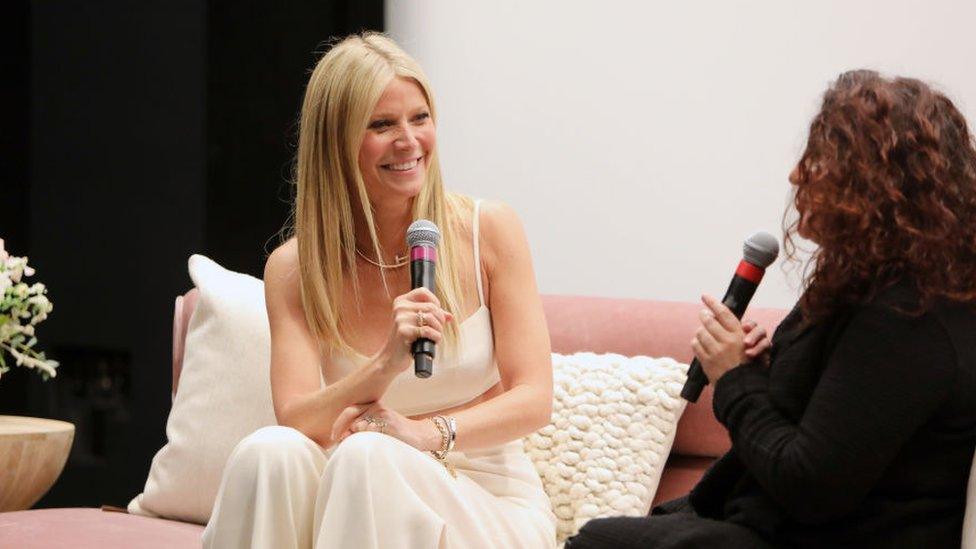 Gwyneth Paltrow speaks onstage at the goop lab event