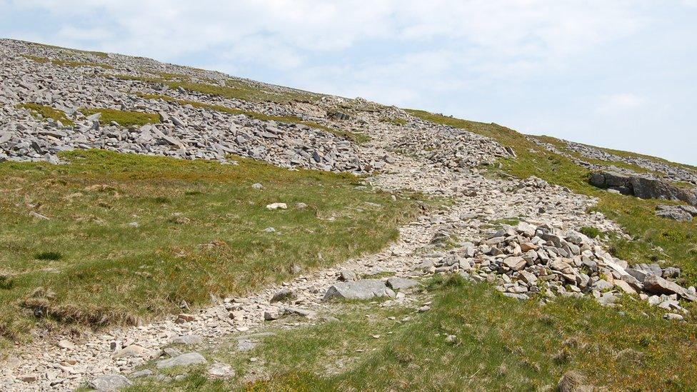 Cairns on the Tŷ Nant Path, Cadair Idris