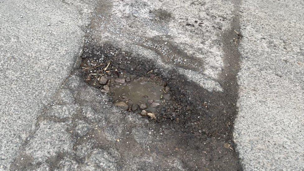 A pothole