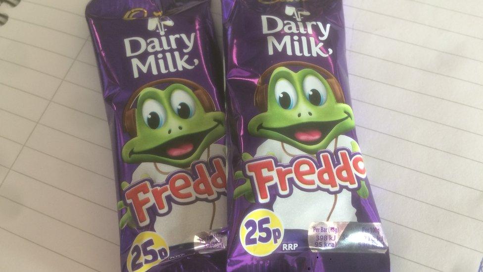 Two Freddo chocolate bars