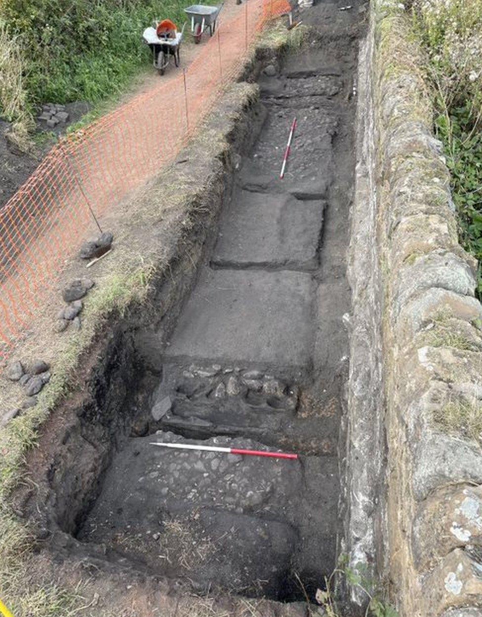 Excavation of waggonway