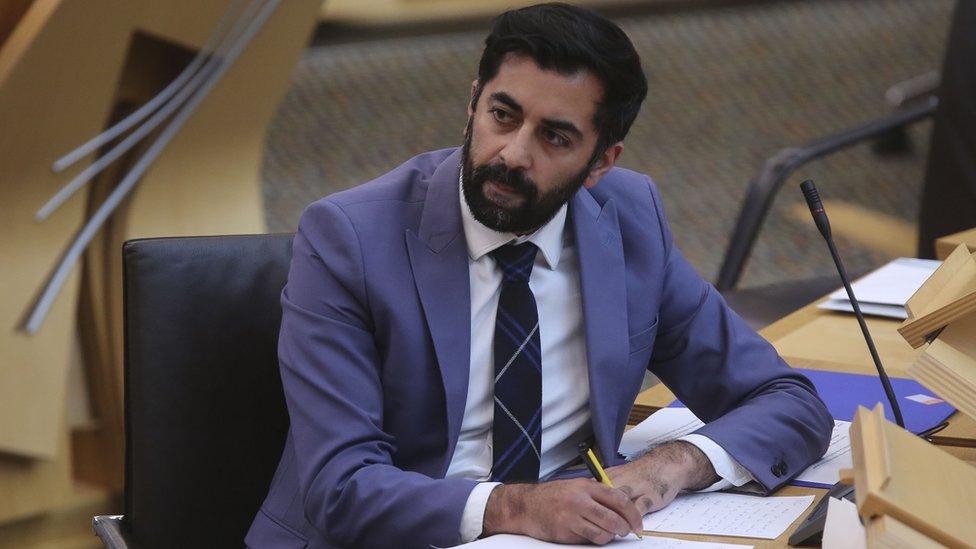 Justice Secretary Humza Yousaf during a debate on the Hate Crime and Public Order Bill