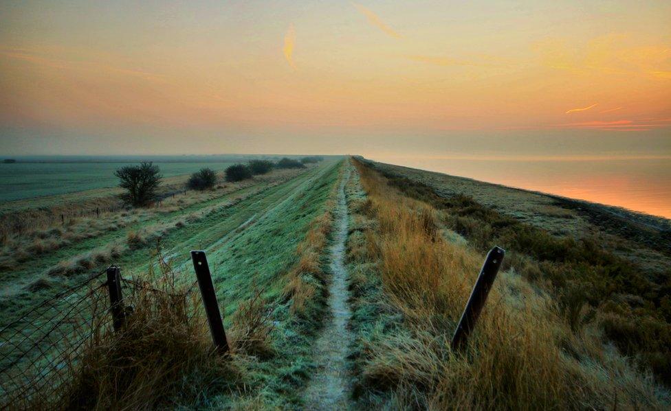 A crisp footpath