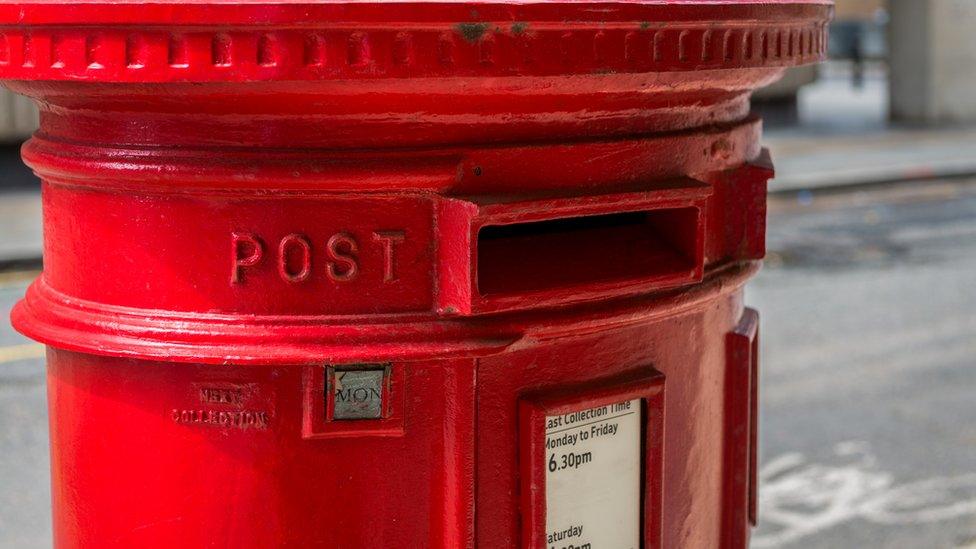 Red post box