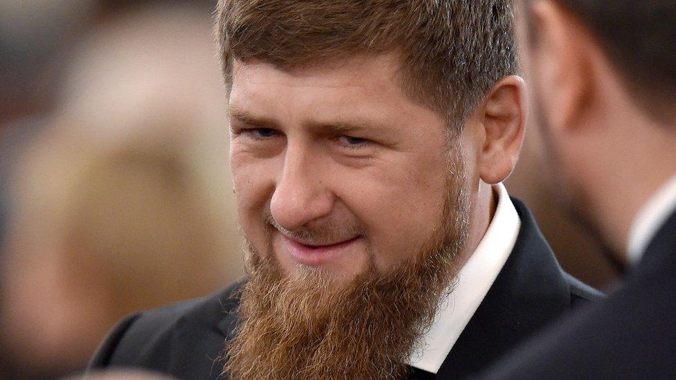 Chechen leader Ramzan Kadyrov at Russian President Vladimir Putin's Federal Assembly address at the Kremlin in Moscow, 1 December 2016