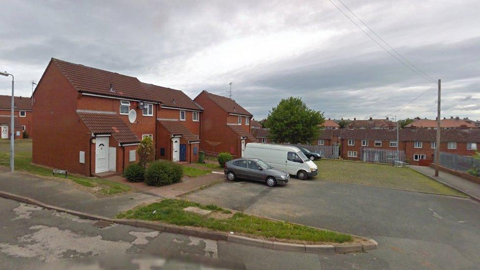 A view of houses in Crescent Close, Wrexham