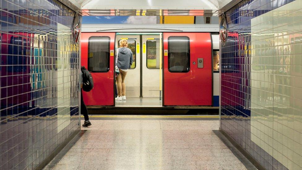 London underground train.