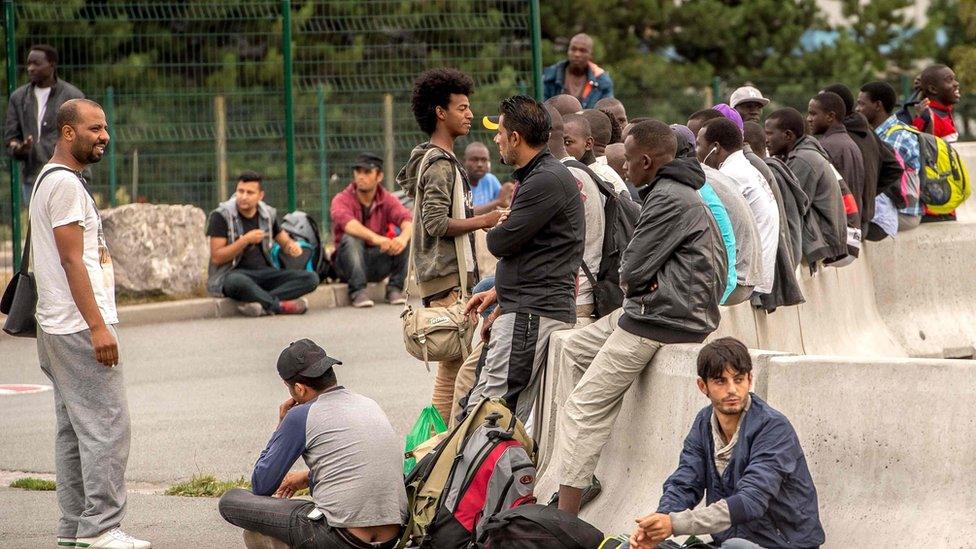 Migrants at the Jungle in Calais