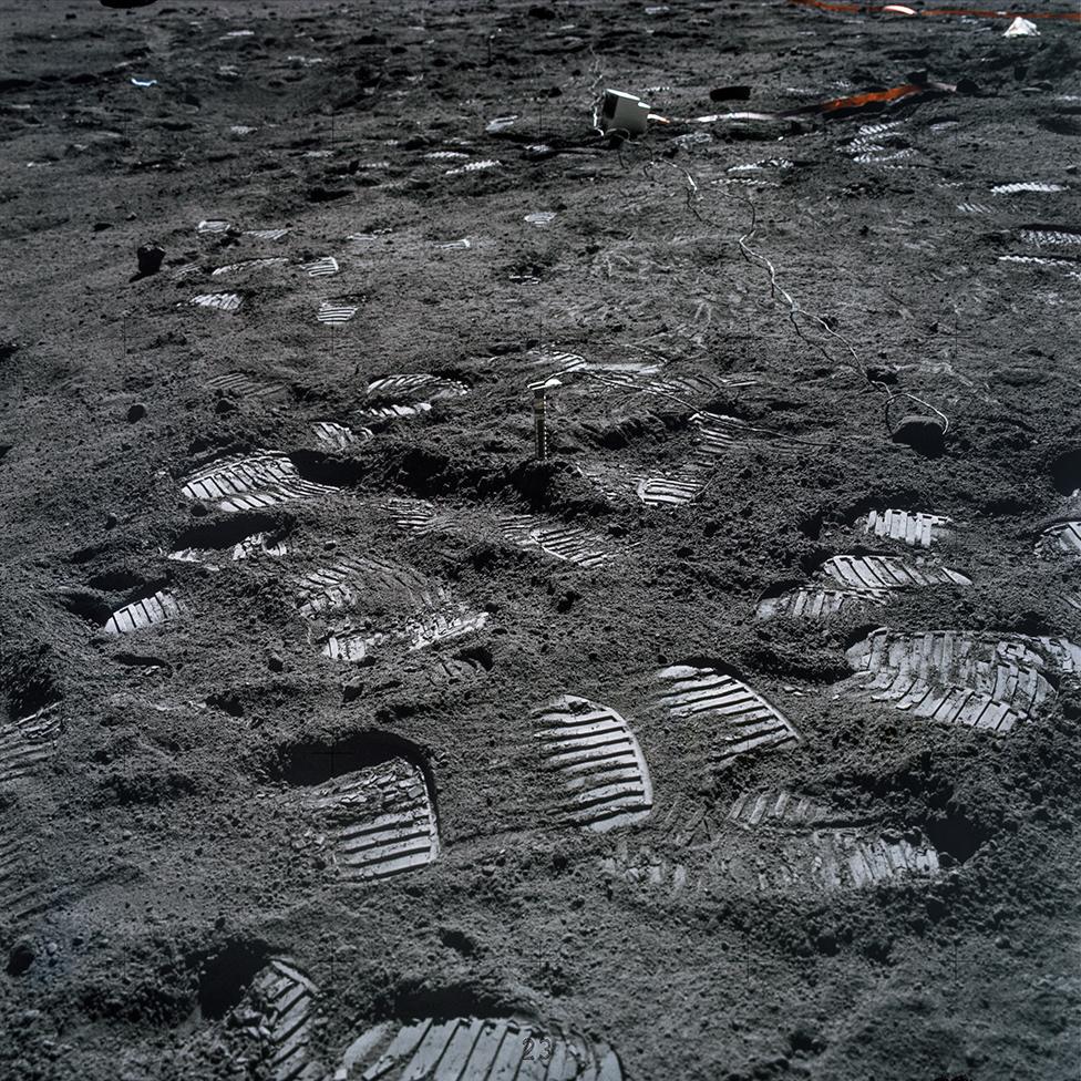 Apollo 17 boot prints