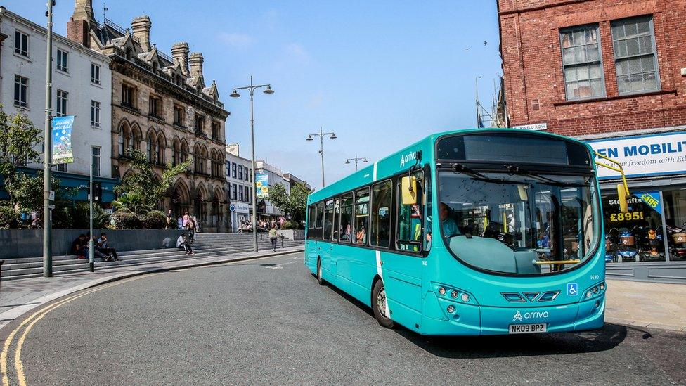 Arriva bus in Darlington