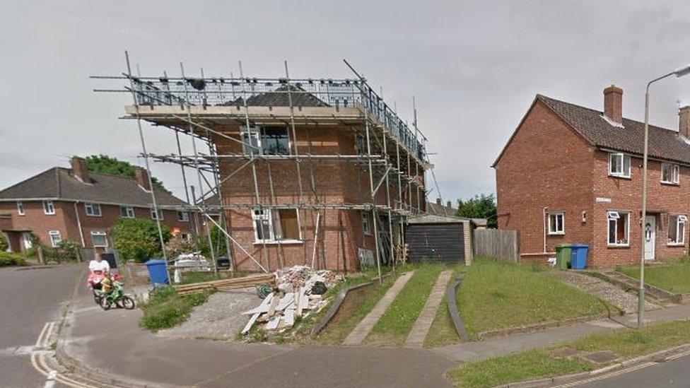 Ruskin Road building with scaffolding