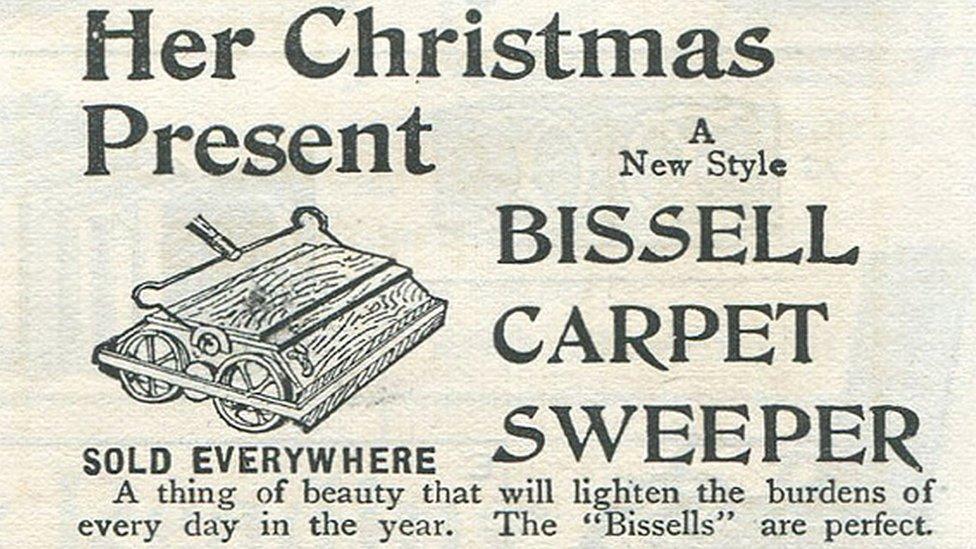 Bissell carpet sweeper advert