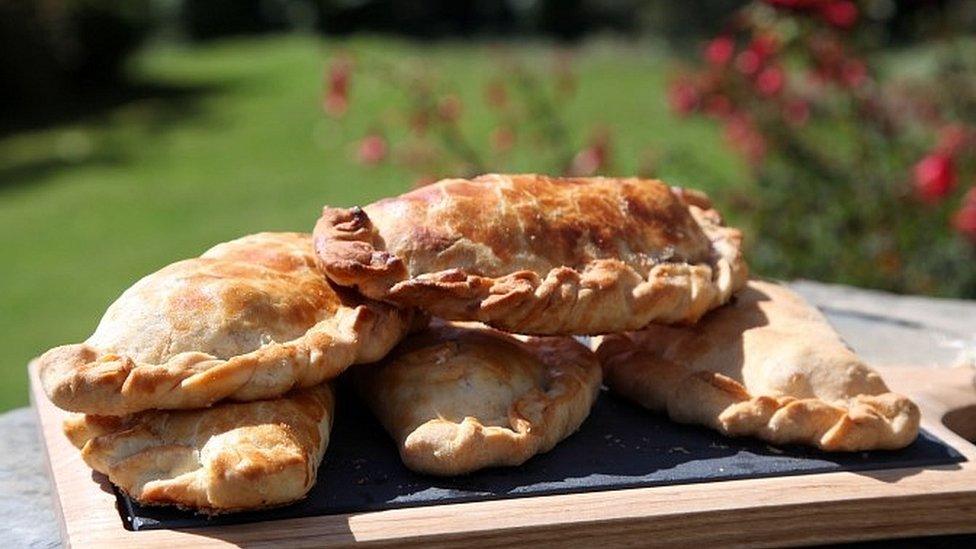 Plate of Cornish pasties