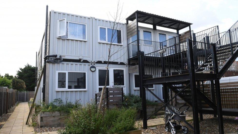 Shipping container in Hanwell