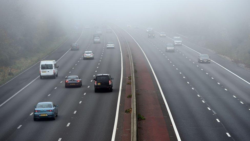 Fog on the motorway