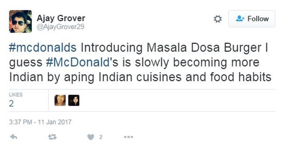 #mcdonalds Introducing Masala Dosa Burger I guess #McDonald's is slowly becoming more Indian by aping Indian cuisines and food habits