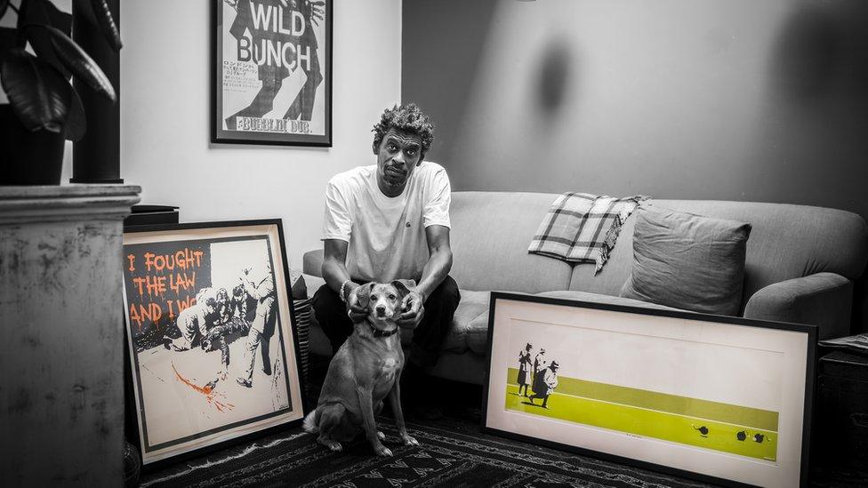 Massive Attack's Grant "Daddy G" Marshall with the prints