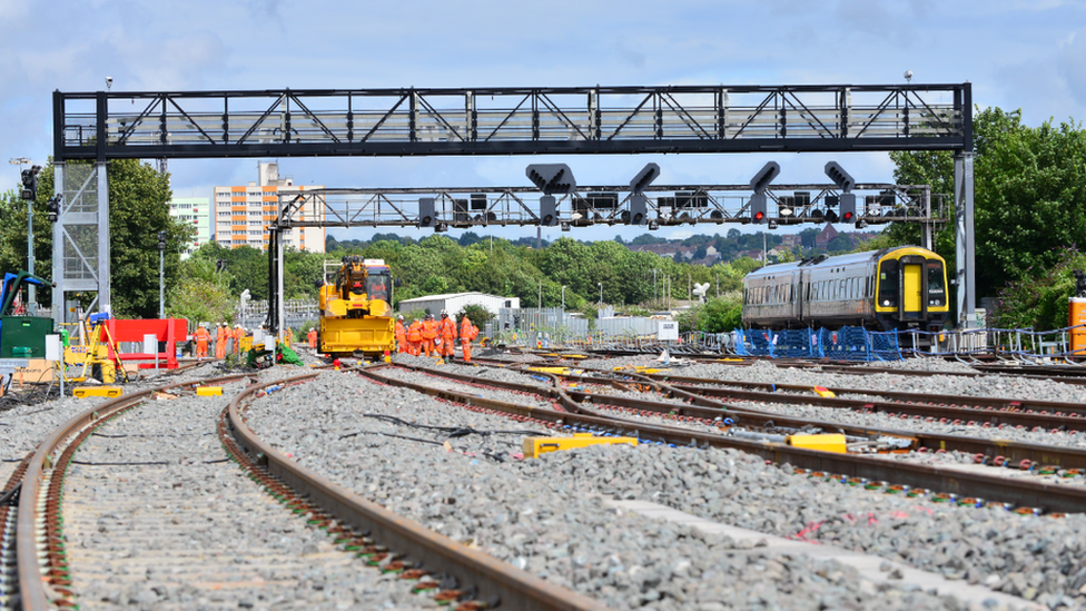 Track and signalling gantry