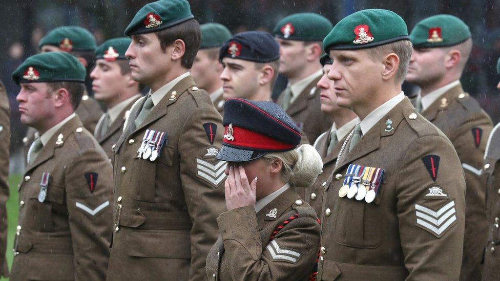 A Remembrance Sunday service in Fort William town centre