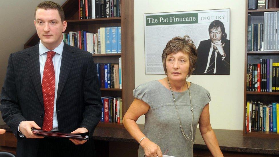 John and Geraldine Finucane, the son and wife of Pat Finucane