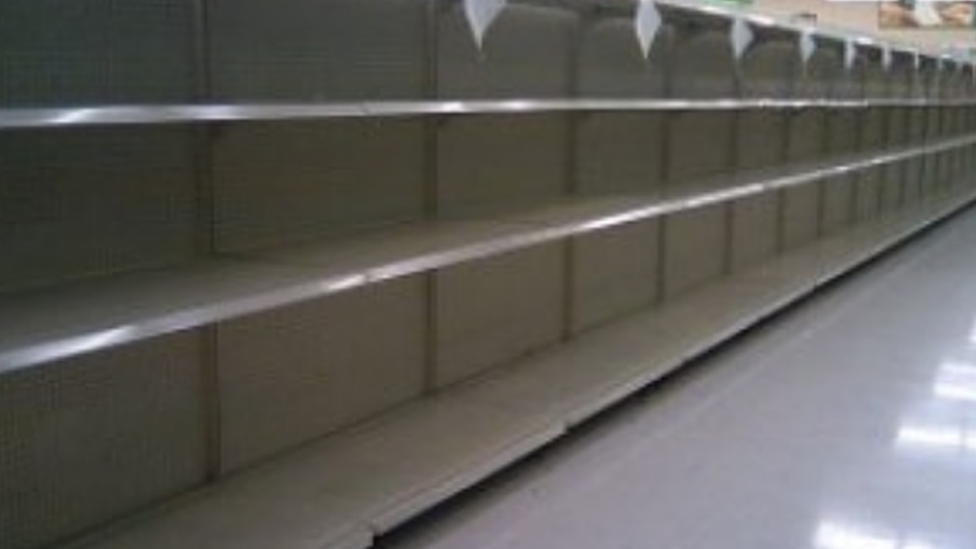 Empty shelves