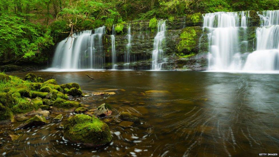 A photo of Afon Mellte river in the Brecon Beacons National Park