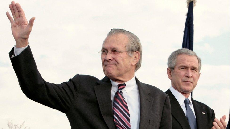 Rumsfeld and Bush