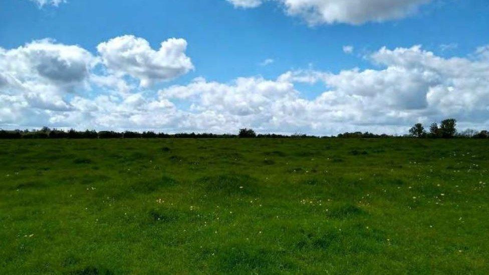 Western area of the site near Cricklade looking south-west