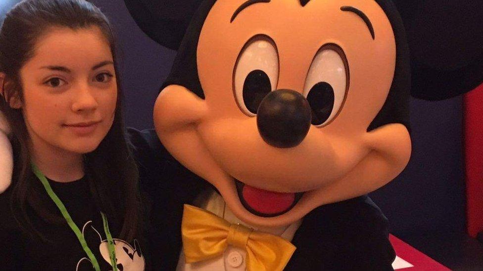 Heather Swain's eldest daughter, Isabella, on holiday in Disneyland Paris