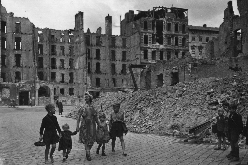 War-damaged Berlin in 1945