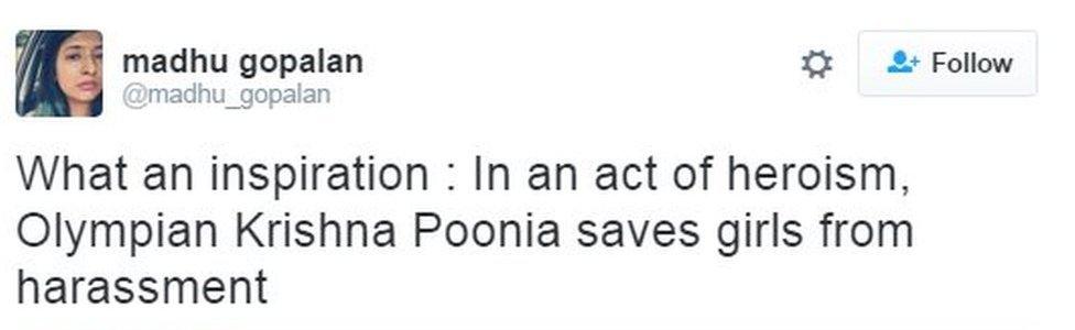 What an inspiration : In an act of heroism, Olympian Krishna Poonia saves girls from harassment