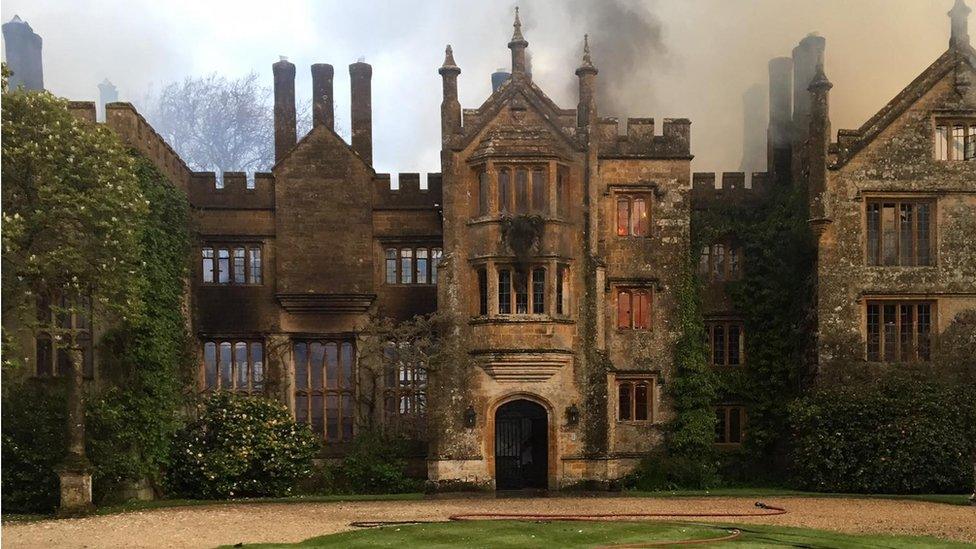 Parnham house after the fire