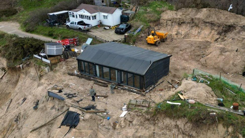 Bungalow on cliff top